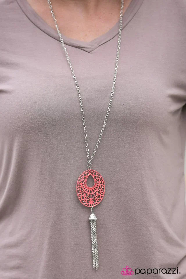 Paparazzi Necklace ~ Window To The World - Orange