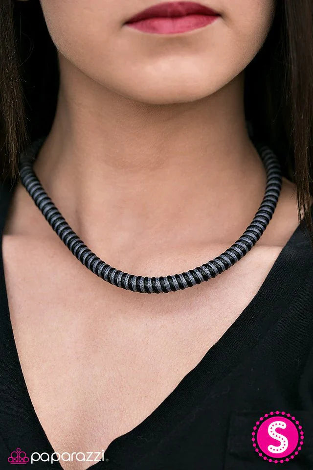 Paparazzi Necklace ~ Let The Sea Set You Free - Black