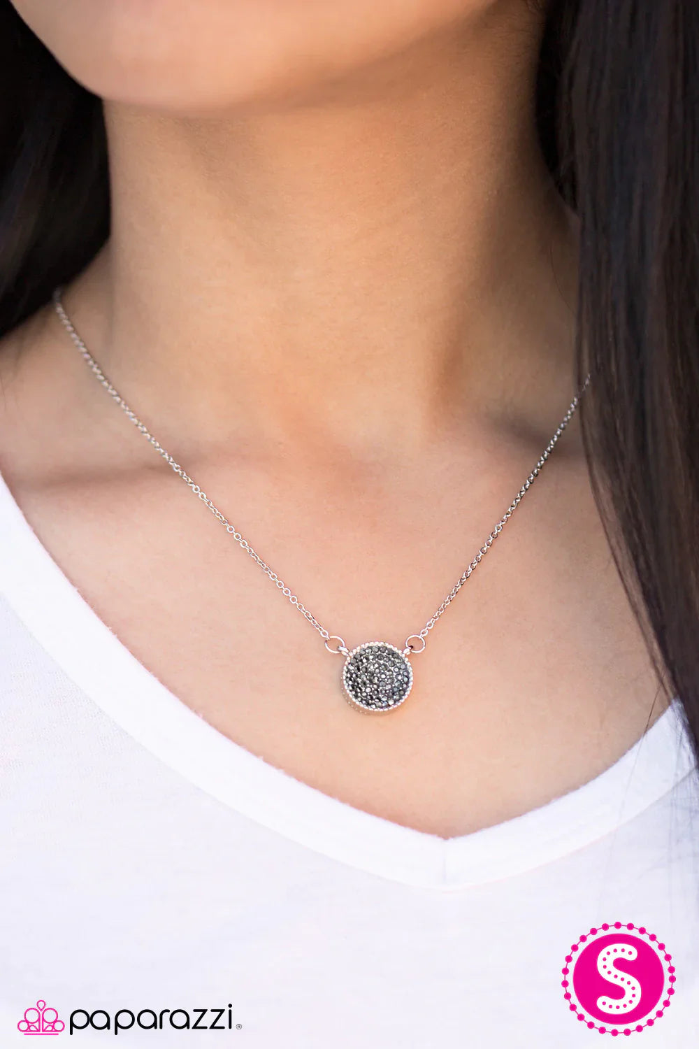 Paparazzi Necklace ~ Star-Spangled Sparkle - Silver