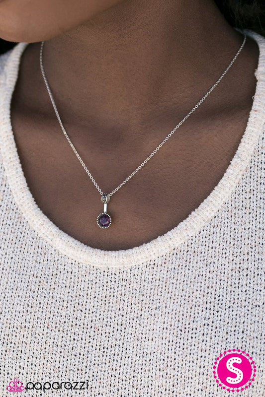 Paparazzi Necklace ~ Spark In The Dark - Purple