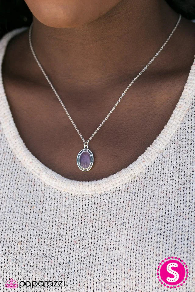 Paparazzi Necklace ~ I Spoke Too MOON - Purple