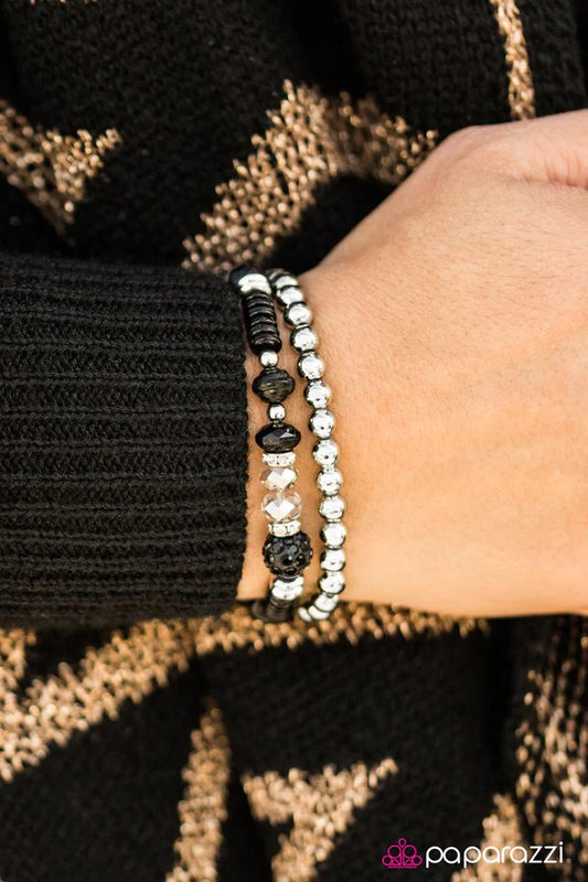 Paparazzi Bracelet ~ My Dance Card Is Full - Black