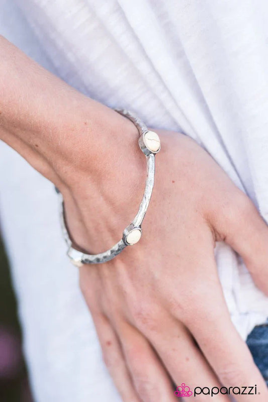 Paparazzi Bracelet ~ Its All CREEK To Me - White