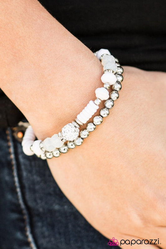 Paparazzi Bracelet ~ My Dance Card Is Full - White