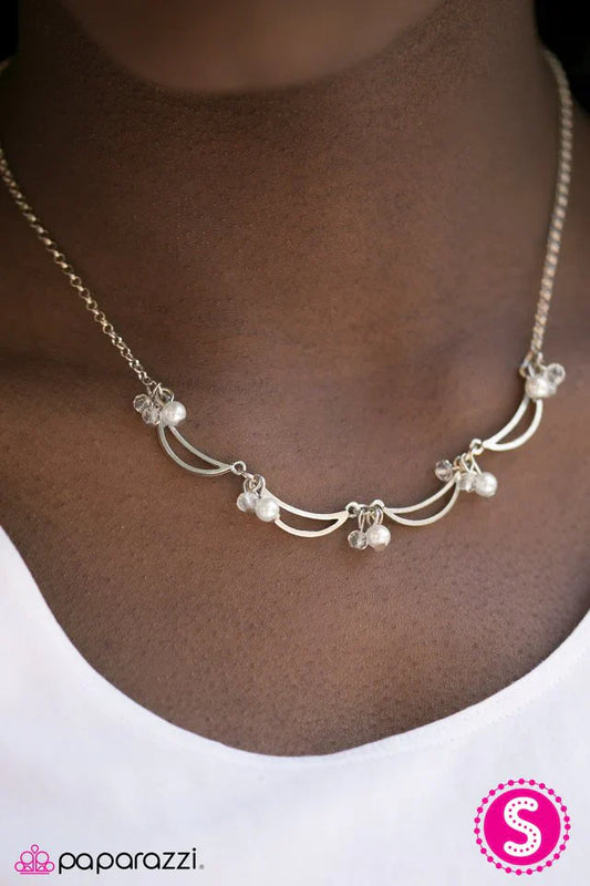 Paparazzi Necklace ~ All Singing, All Dancing - White