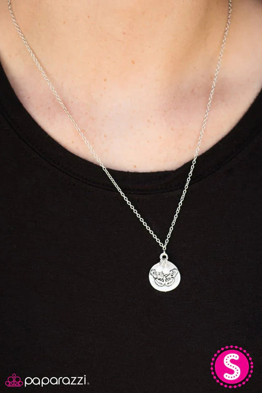 Paparazzi Necklace ~ My Little Butterfly - White