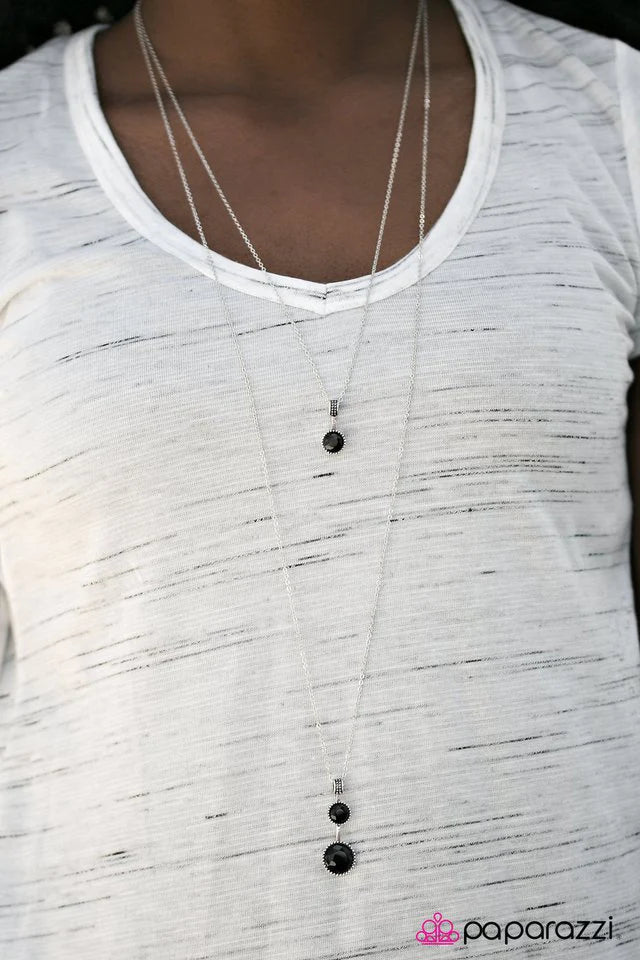 Paparazzi Necklace ~ Central SPARK - Black