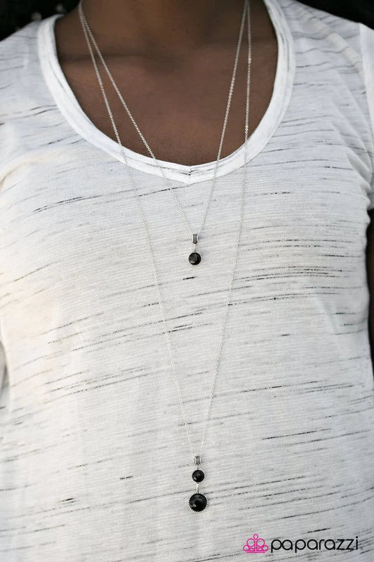 Paparazzi Necklace ~ Central SPARK - Black