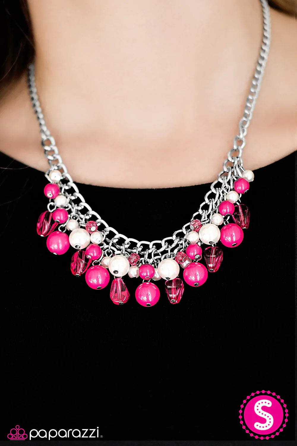 Paparazzi Necklace ~ Vintage Vindication - Pink