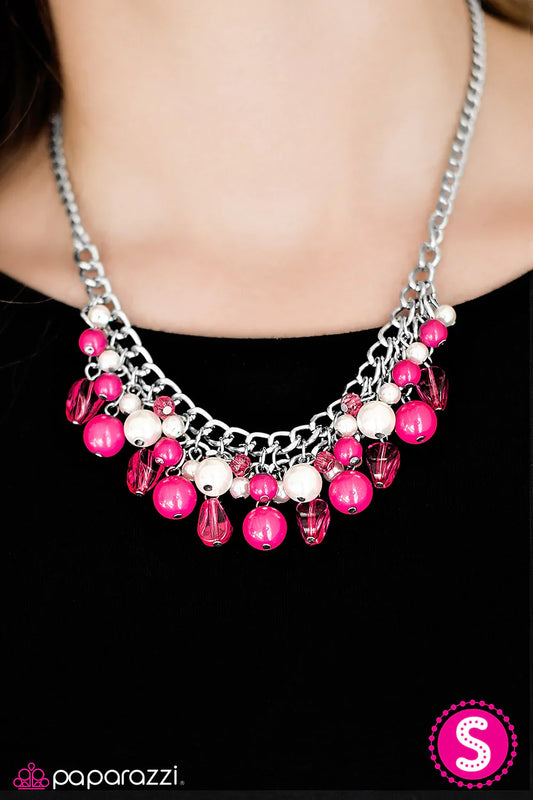 Paparazzi Necklace ~ Vintage Vindication - Pink