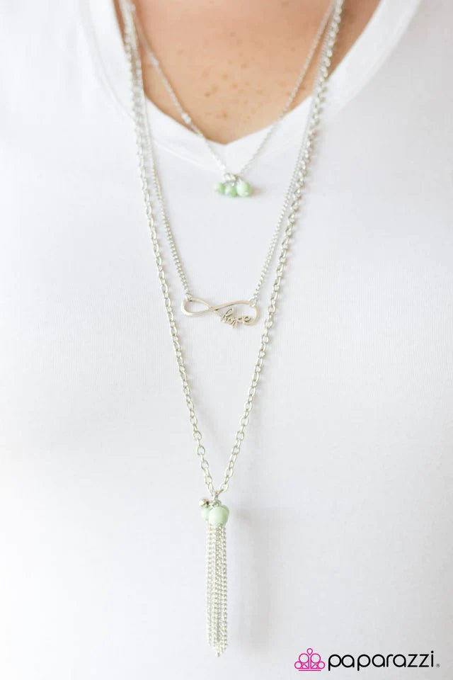 Paparazzi Necklace ~ Never Lose Hope - Green