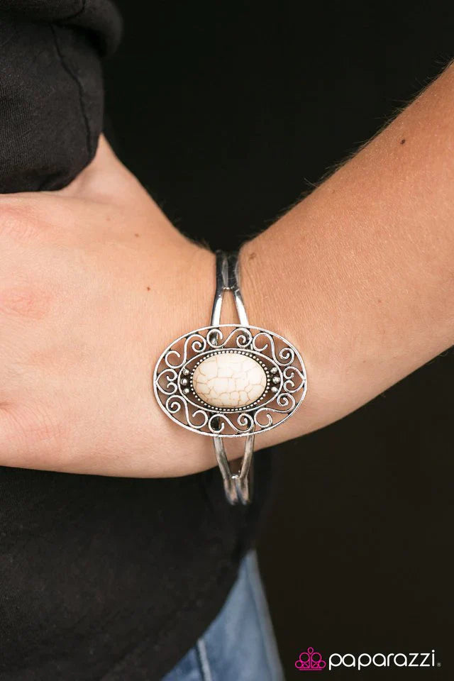 Paparazzi Bracelet ~ I Have Mountains To Climb - White