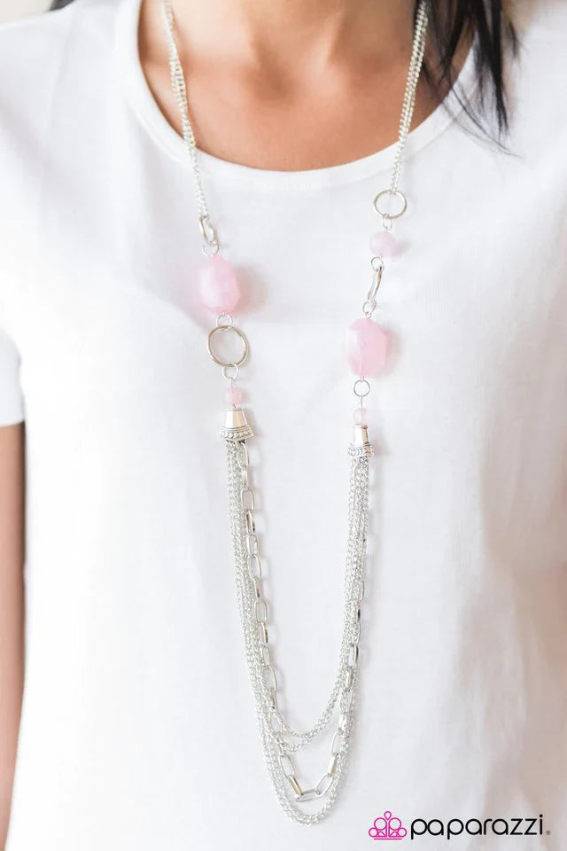 Paparazzi Necklace ~ Have An ICE Day - Pink