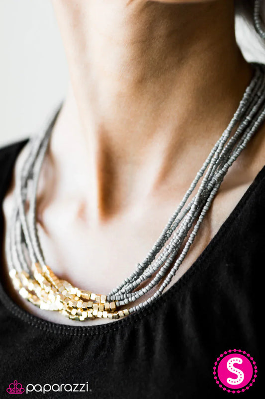 Paparazzi Necklace ~ Crash The Party - Silver