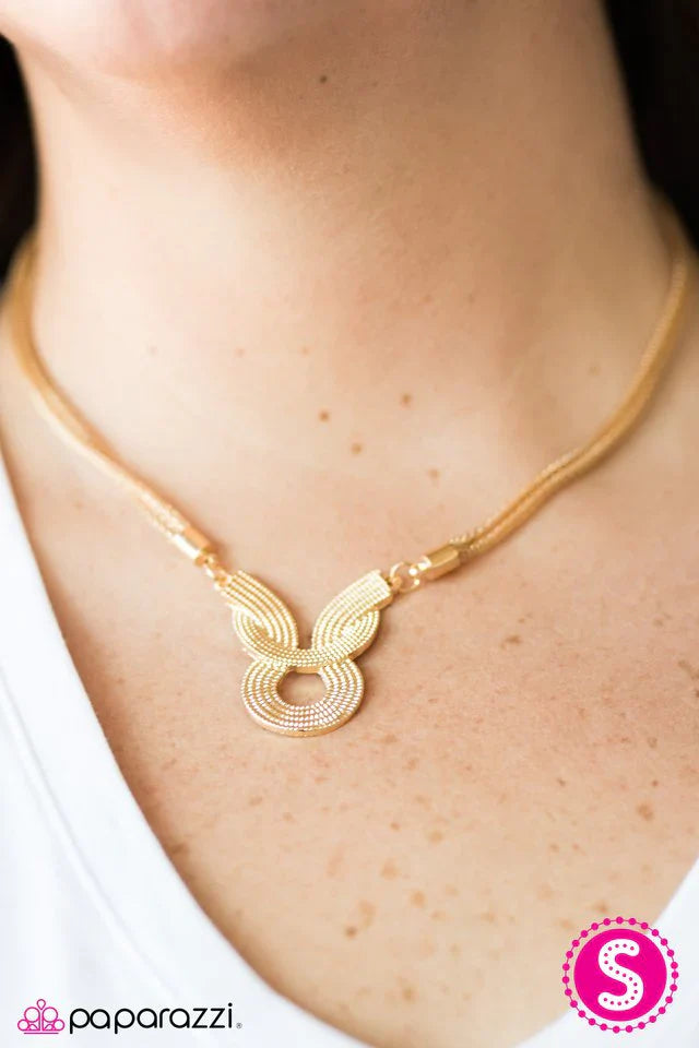 Paparazzi Necklace ~ Classy Cleopatra - Gold