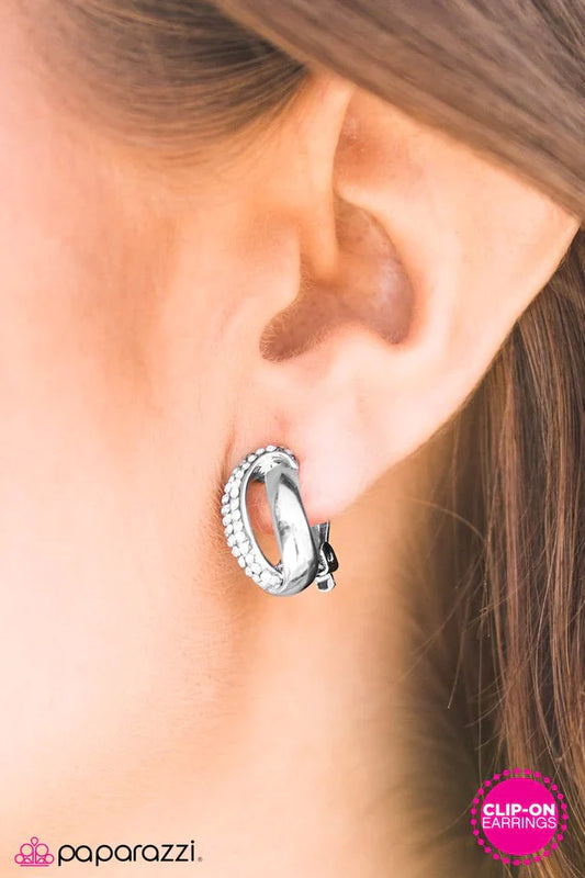 Paparazzi Earring ~ Royal Princess - White