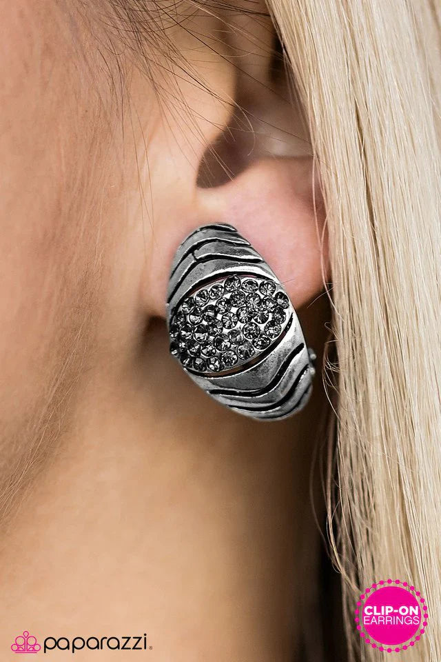 Paparazzi Earring ~ Starry Safari -Silver