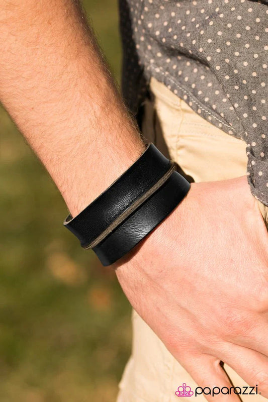Paparazzi Bracelet ~ Boss Man - Black