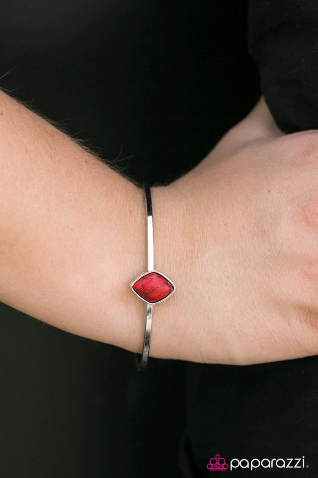 Paparazzi Bracelet ~ Sticks and SANDSTONES - Red
