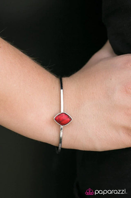 Paparazzi Bracelet ~ Sticks and SANDSTONES - Red