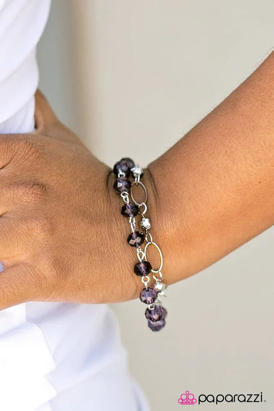 Paparazzi Bracelet ~ Rich Beyond Your GLITZY-est Dreams - Purple