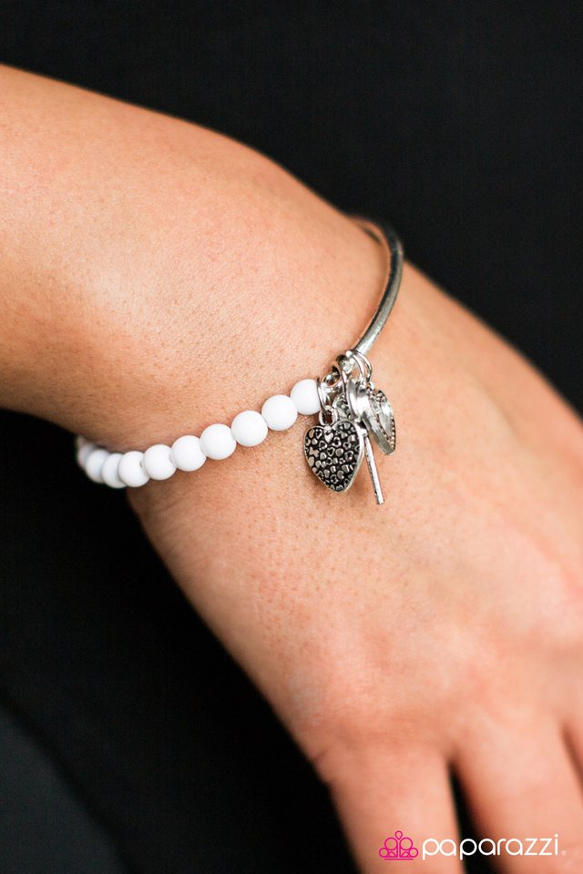 Paparazzi Bracelet ~ You Hold The Key - White