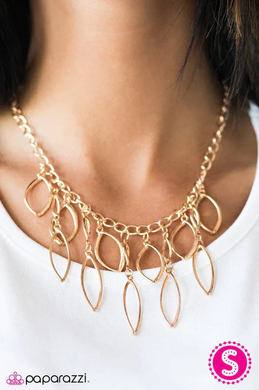 Paparazzi Necklace ~ FIERCE Come, FIERCE Served - Gold