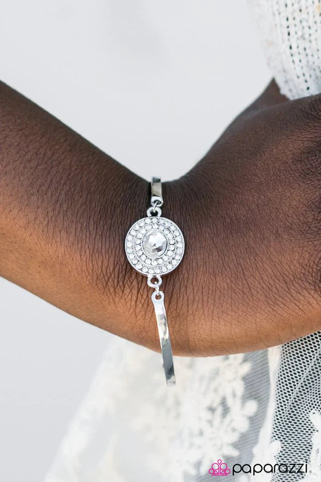Paparazzi Bracelet ~ Living Large - White