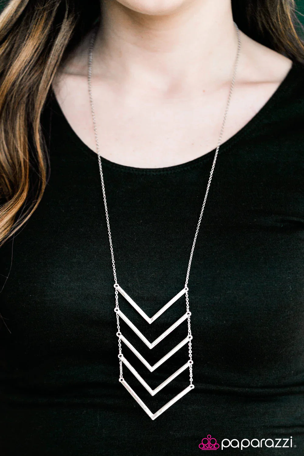 Paparazzi Necklace ~ Climb High - Silver