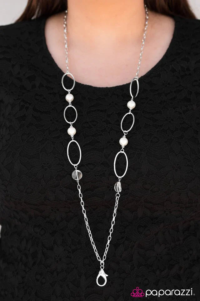 Paparazzi Necklace ~ A Role To SHINE For - White