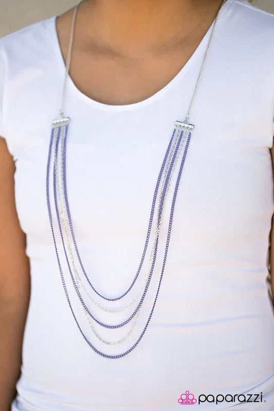 Paparazzi Necklace ~ The Rebel In Me - Purple
