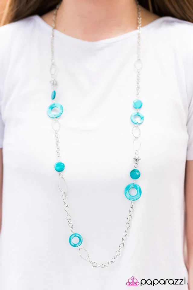 Paparazzi Necklace ~ Colorfully Caribbean - Blue