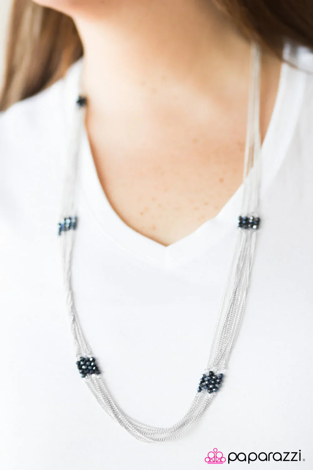 Paparazzi Necklace ~ Oh My Glitter - Blue