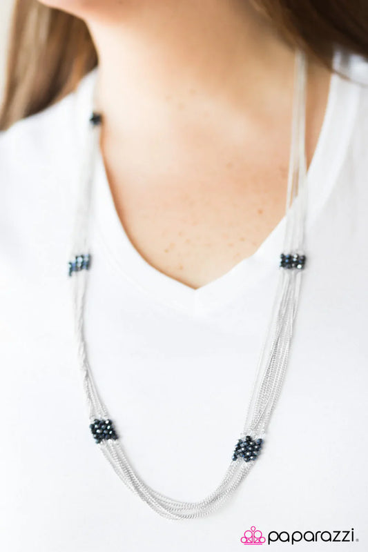 Paparazzi Necklace ~ Oh My Glitter - Blue