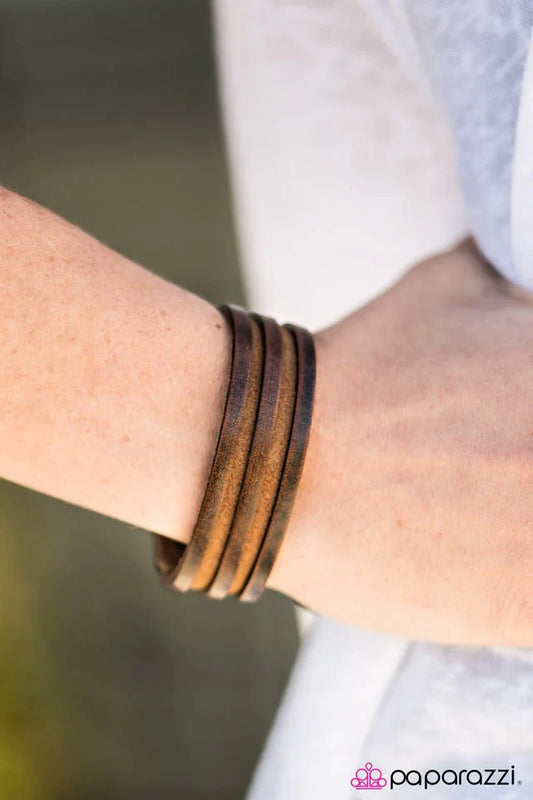 Paparazzi Bracelet ~ It Works WANDERS! - Brown