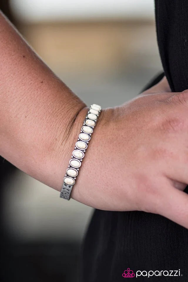 Paparazzi Bracelet ~ Mojave Rainbow - White