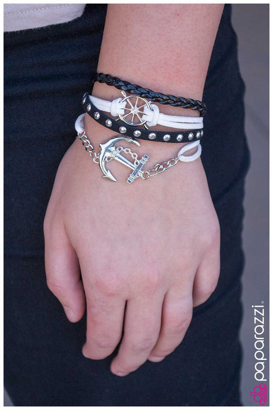 Paparazzi Bracelet ~ Anchors Away - White