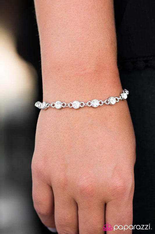 Paparazzi Bracelet ~ Hold On To Your SPARKLE! - White