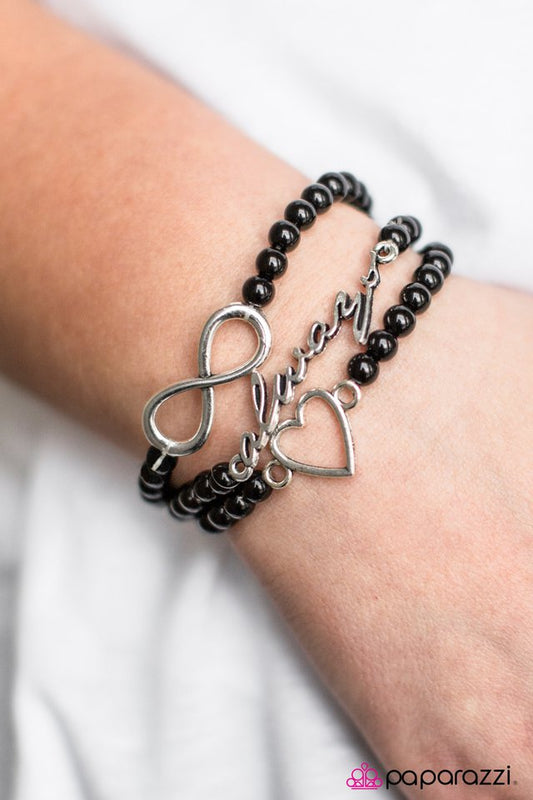 Paparazzi Bracelet ~ Forever In Fashion - Black