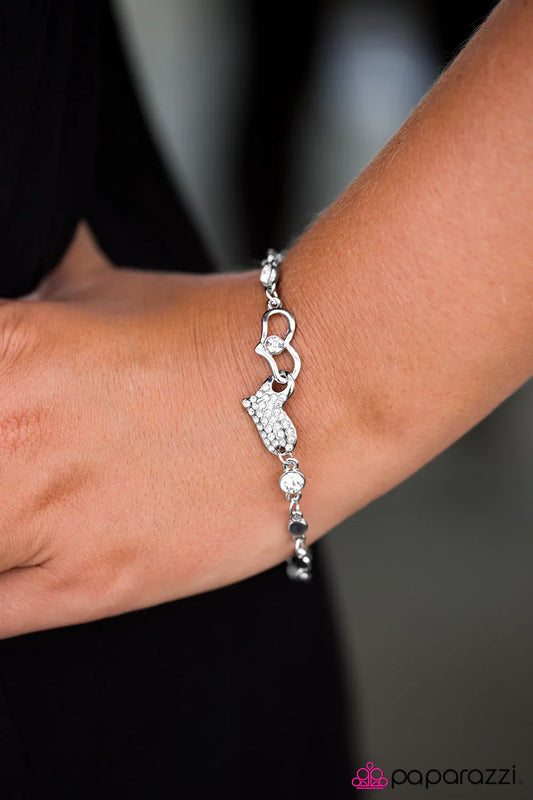 Paparazzi Bracelet ~ Winning Over My Heart - White