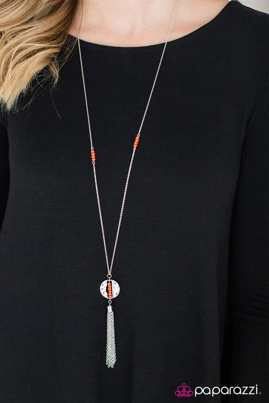 Paparazzi Necklace ~ Extraordinary Explorer - Orange