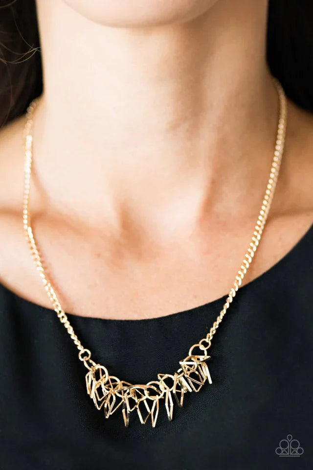 Paparazzi Necklace ~ Beast Mode - Gold