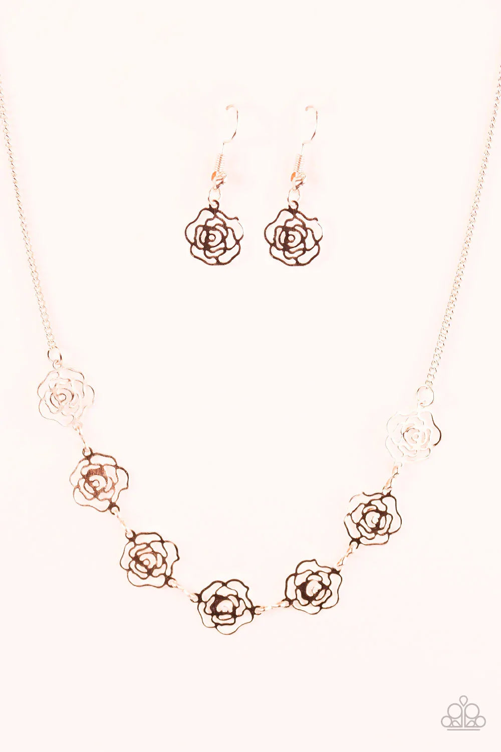 Paparazzi Necklace ~ A Rare Rose - Rose Gold