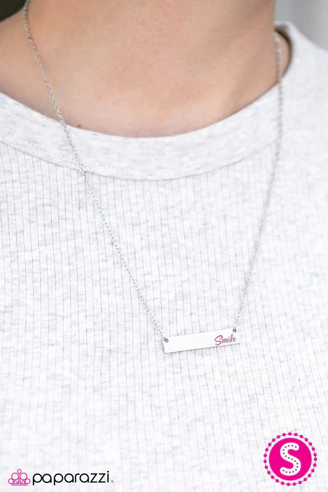 Paparazzi Necklace ~ Keep Smiling - PInk