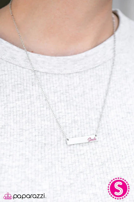 Paparazzi Necklace ~ Keep Smiling - PInk