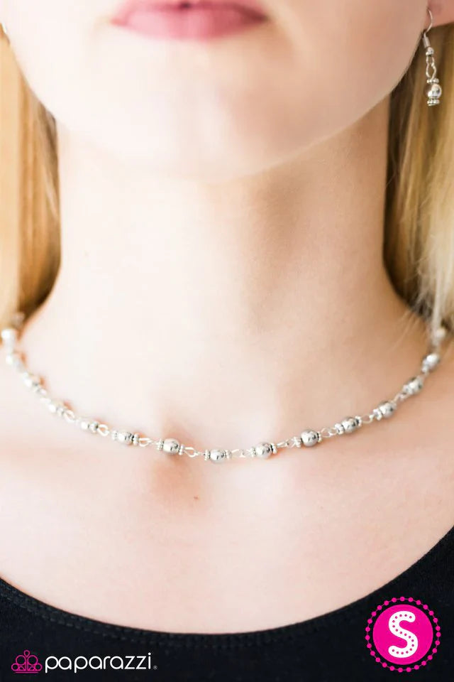 Paparazzi Necklace ~ Metro Rhythm - Silver