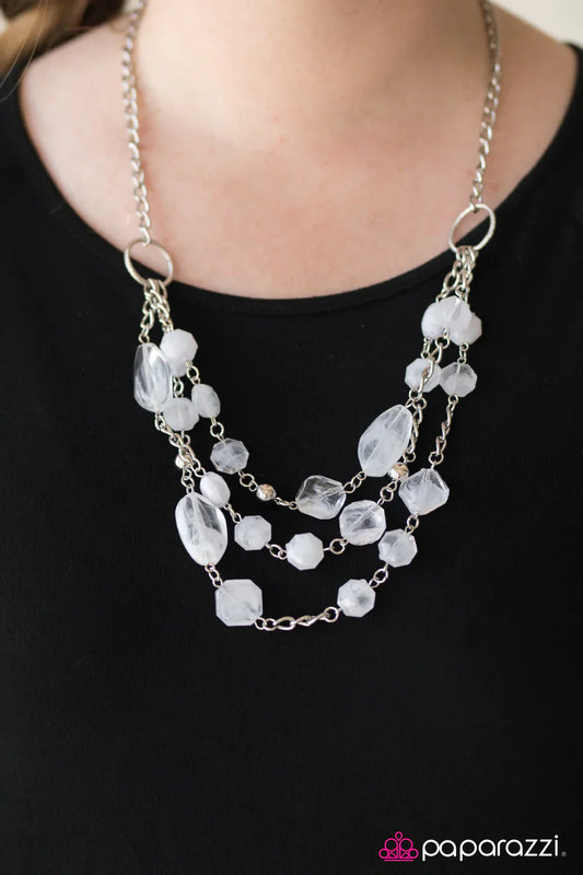 Paparazzi Necklace ~ Summer Sunsets - White