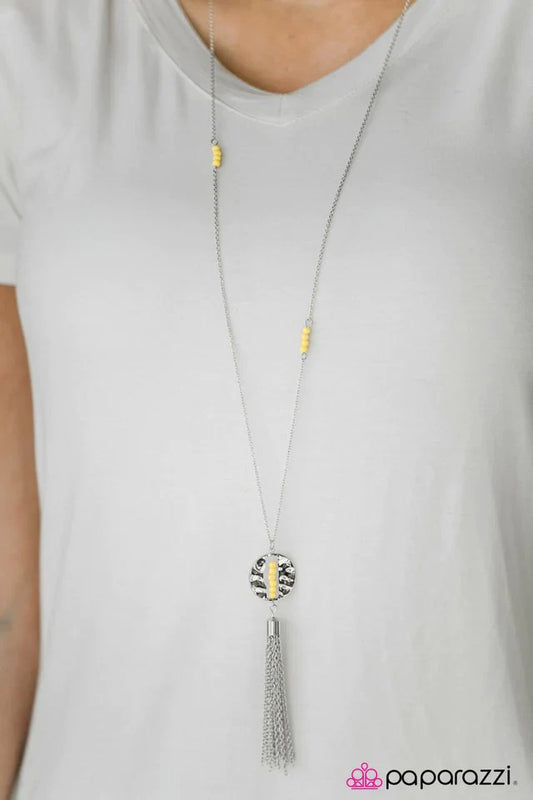 Paparazzi Necklace ~ Extraordinary Explorer - Yellow