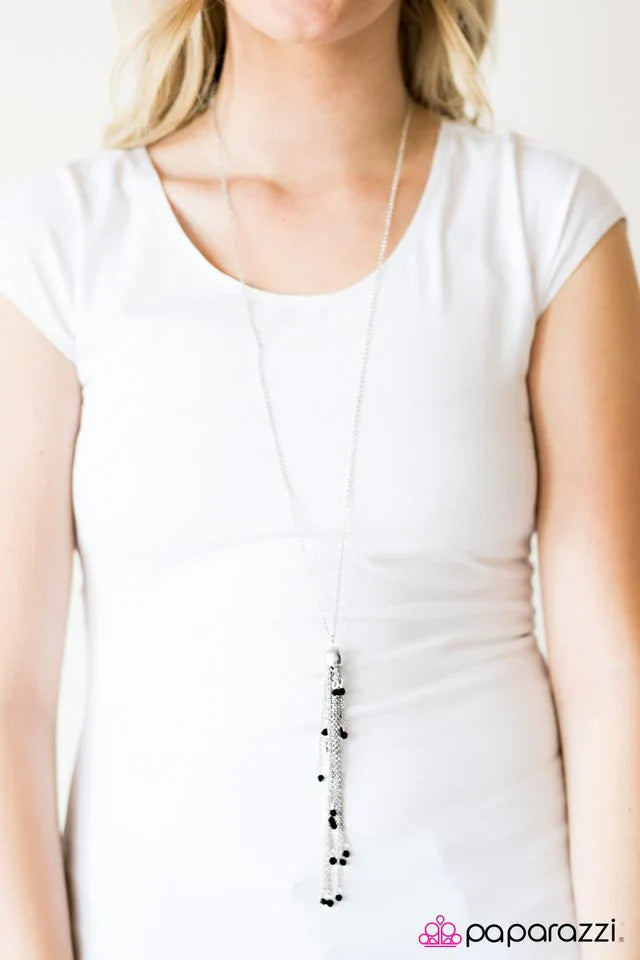 Paparazzi Necklace ~ Comet Chase - Black