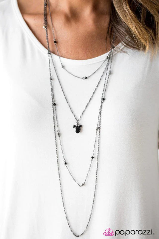 Paparazzi Necklace ~ Stay Fancy - Black